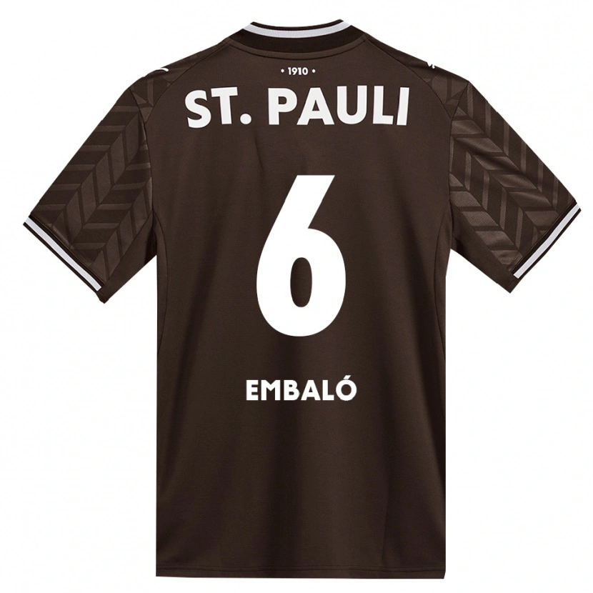 Danxen Kinder Diego Embaló #6 Kaffee Weiß Heimtrikot Trikot 2026/27 T-Shirt