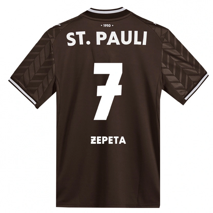 Danxen Kinder Atakan Zepeta #7 Kaffee Weiß Heimtrikot Trikot 2026/27 T-Shirt