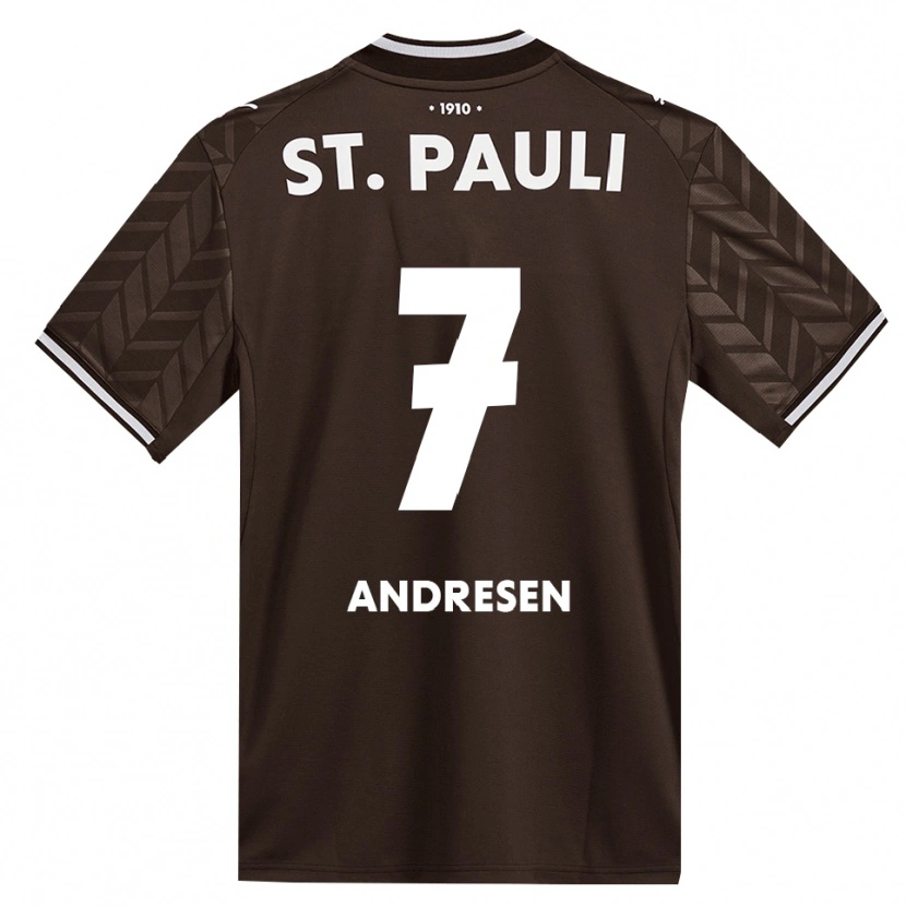 Danxen Kinder Jan Andresen #7 Kaffee Weiß Heimtrikot Trikot 2026/27 T-Shirt
