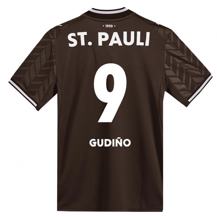 Danxen Kinder Alberto Gudiño #9 Kaffee Weiß Heimtrikot Trikot 2026/27 T-Shirt