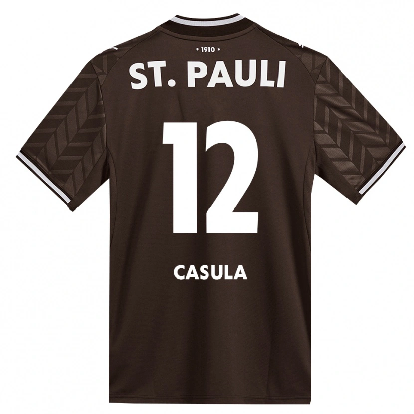 Danxen Kinder David Casula #12 Kaffee Weiß Heimtrikot Trikot 2026/27 T-Shirt