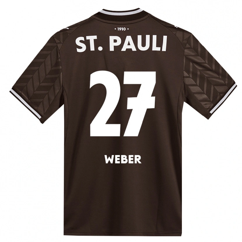 Danxen Kinder Hugo Weber #27 Kaffee Weiß Heimtrikot Trikot 2026/27 T-Shirt