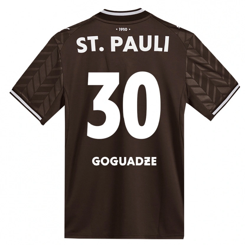 Danxen Kinder Nikky Goguadze #30 Kaffee Weiß Heimtrikot Trikot 2026/27 T-Shirt