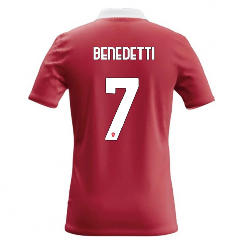 Danxen Kinder Elia Benedetti #7 Rot Weiß Heimtrikot Trikot 2026/27 T-Shirt