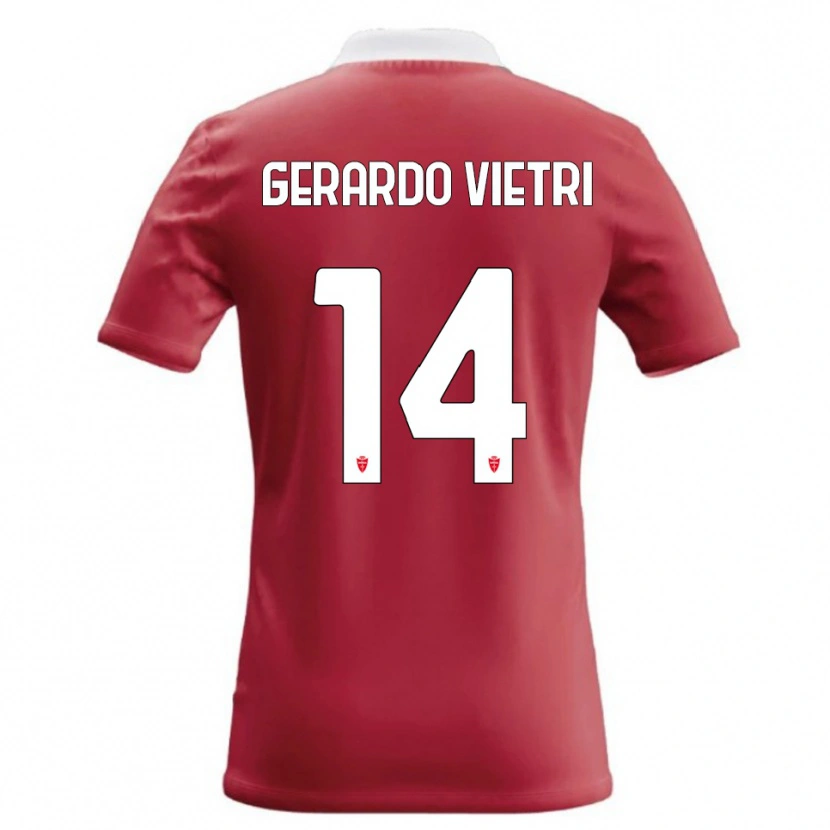 Danxen Kinder Alessandro Gerardo Vietri #14 Rot Weiß Heimtrikot Trikot 2026/27 T-Shirt
