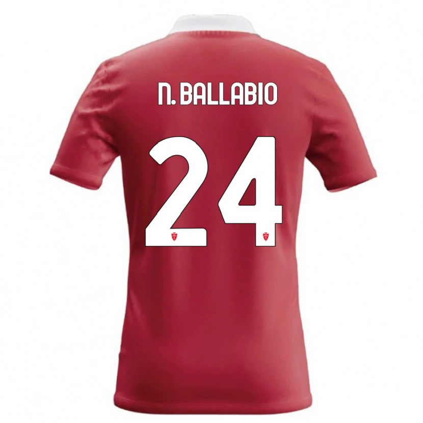 Danxen Kinder Nicolò Ballabio #24 Rot Weiß Heimtrikot Trikot 2026/27 T-Shirt