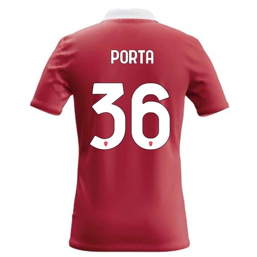 Danxen Kinder Matteo Porta #36 Rot Weiß Heimtrikot Trikot 2026/27 T-Shirt