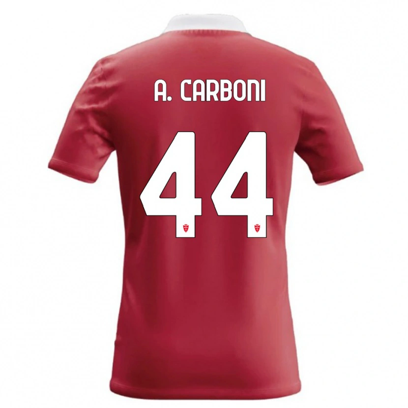 Danxen Kinder Andrea Carboni #44 Rot Weiß Heimtrikot Trikot 2026/27 T-Shirt