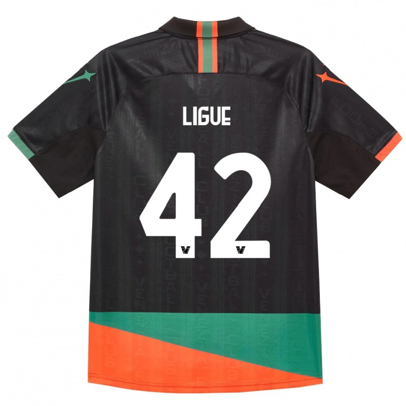 Danxen Kinder Junior Ligue #42 Schwarz Orange Grün Heimtrikot Trikot 2026/27 T-Shirt