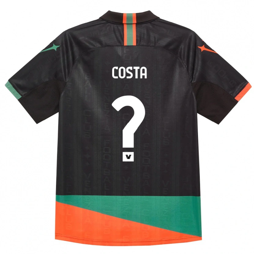 Danxen Kinder Ludovico Costa #0 Schwarz Orange Grün Heimtrikot Trikot 2026/27 T-Shirt