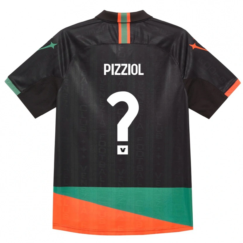 Danxen Kinder Giacomo Pizziol #0 Schwarz Orange Grün Heimtrikot Trikot 2026/27 T-Shirt