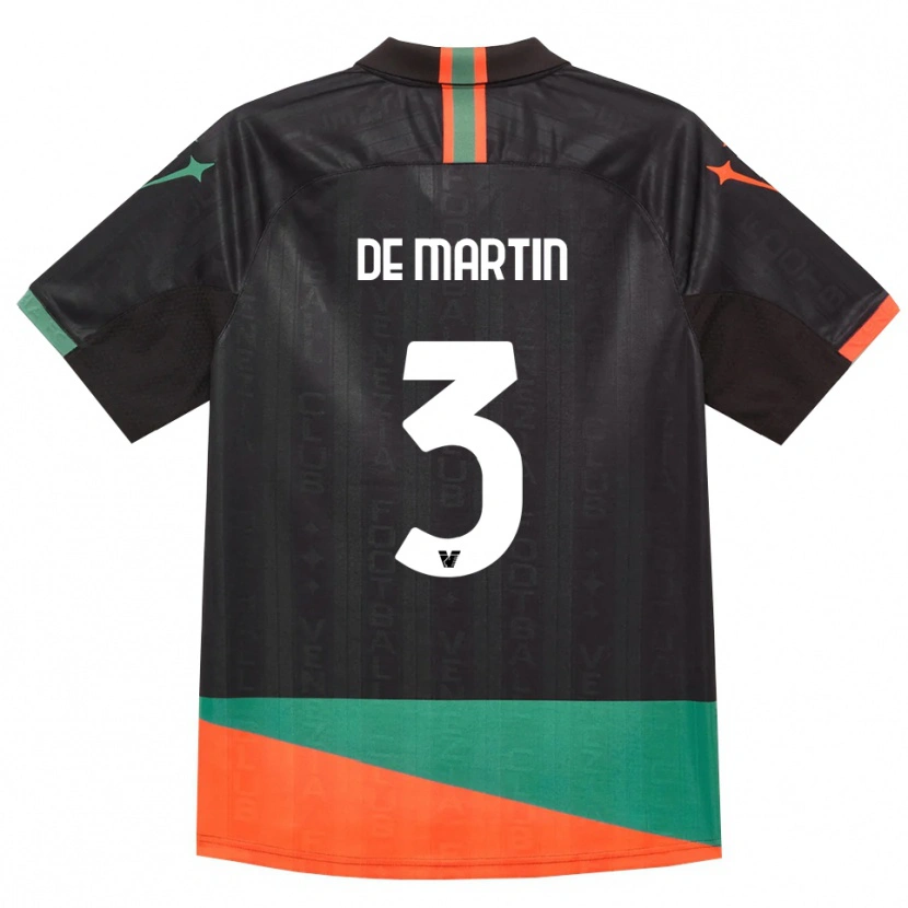 Danxen Kinder Lorenzo De Martin #3 Schwarz Orange Grün Heimtrikot Trikot 2026/27 T-Shirt