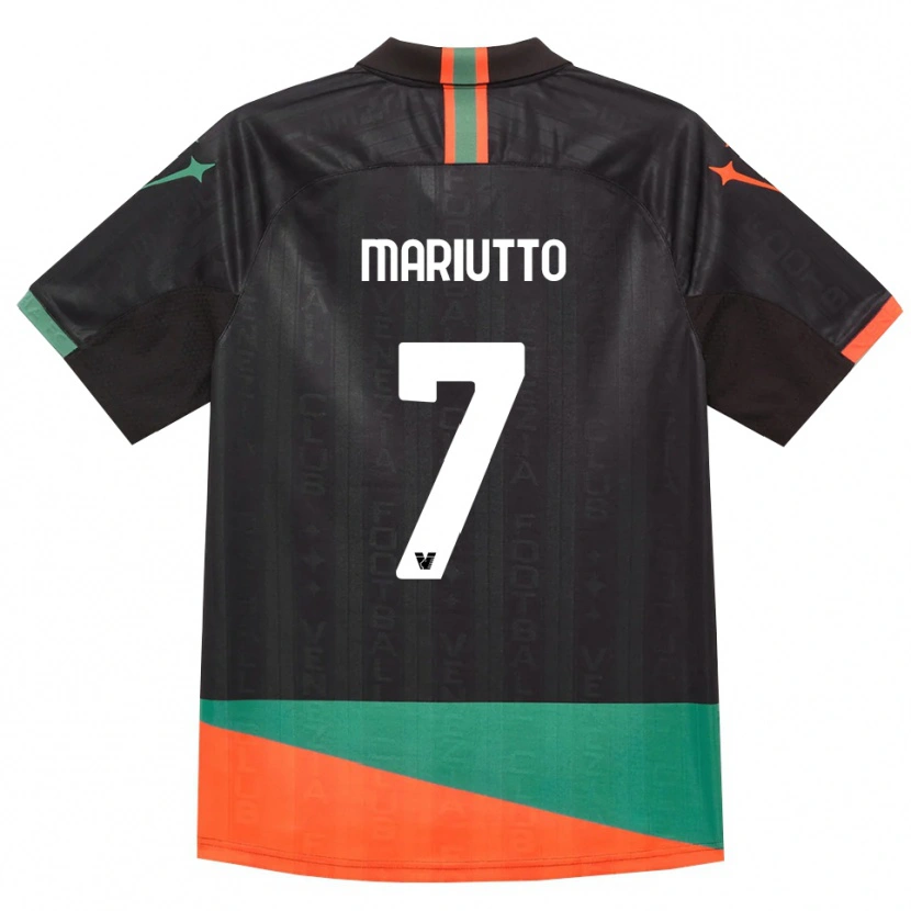 Danxen Kinder Francesco Mariutto #7 Schwarz Orange Grün Heimtrikot Trikot 2026/27 T-Shirt