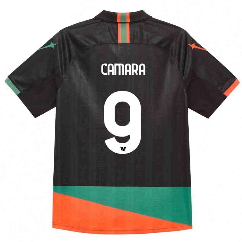 Danxen Kinder Bakary Camara #9 Schwarz Orange Grün Heimtrikot Trikot 2026/27 T-Shirt