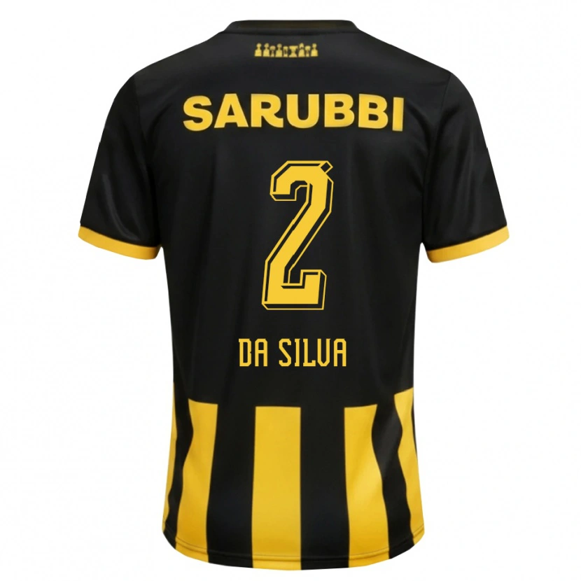 Danxen Kinder Gabriel Da Silva #2 Schwarz Gelb Heimtrikot Trikot 2026/27 T-Shirt