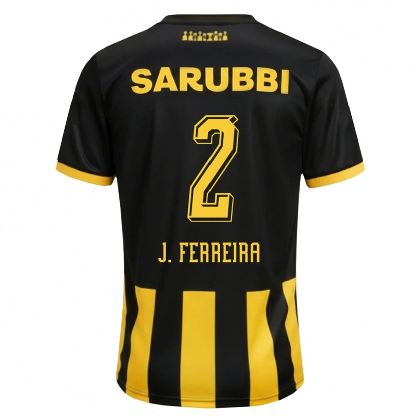 Danxen Kinder Joaquín Ferreira #2 Schwarz Gelb Heimtrikot Trikot 2026/27 T-Shirt