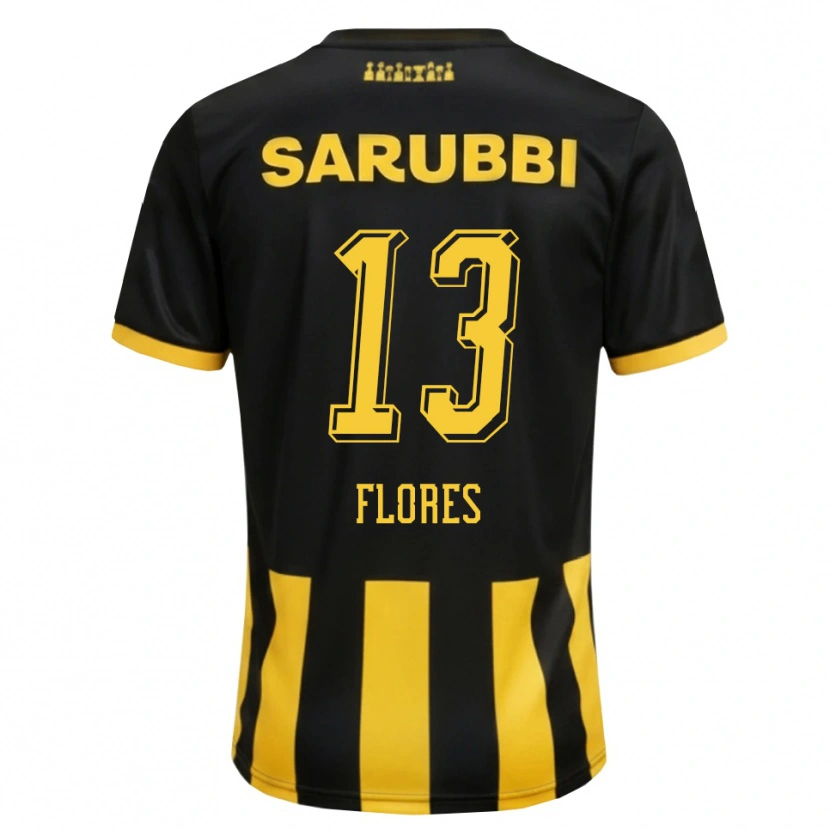 Danxen Kinder Dilan Flores #13 Schwarz Gelb Heimtrikot Trikot 2026/27 T-Shirt