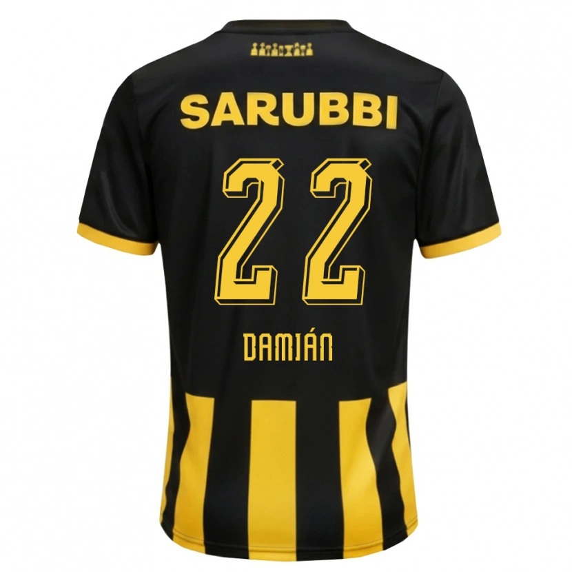 Danxen Kinder Damián Suárez #22 Schwarz Gelb Heimtrikot Trikot 2026/27 T-Shirt