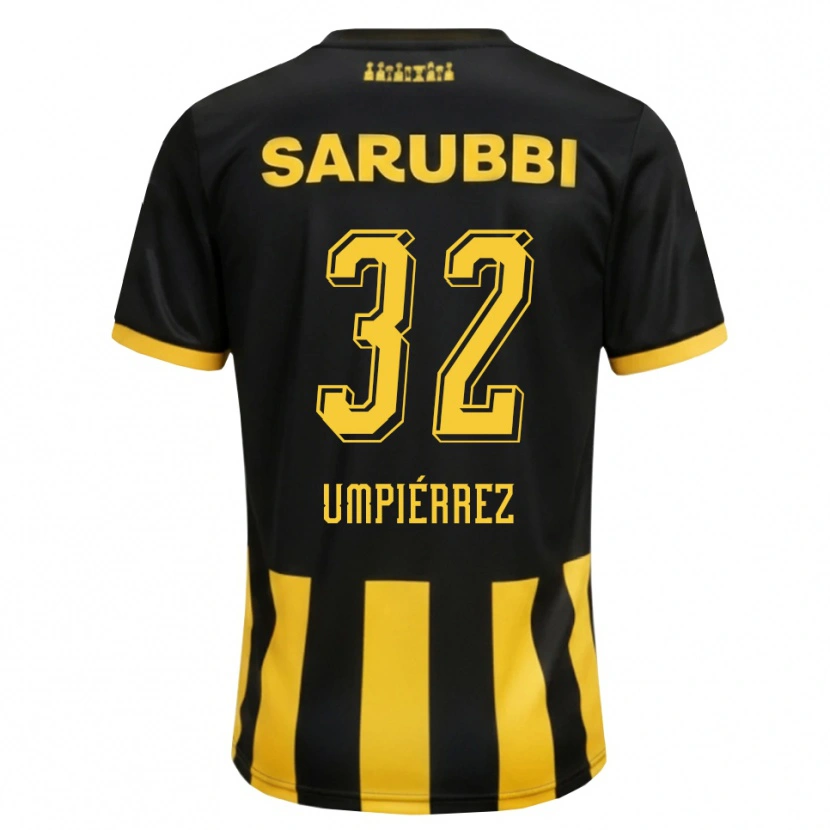 Danxen Kinder Leandro Umpiérrez #32 Schwarz Gelb Heimtrikot Trikot 2026/27 T-Shirt