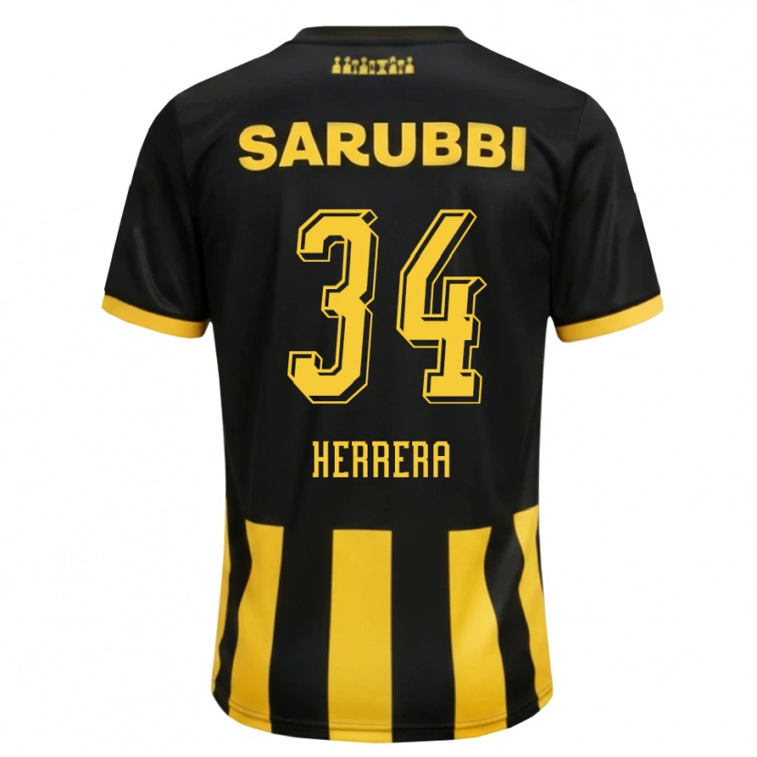 Danxen Kinder Nahuel Herrera #34 Schwarz Gelb Heimtrikot Trikot 2026/27 T-Shirt