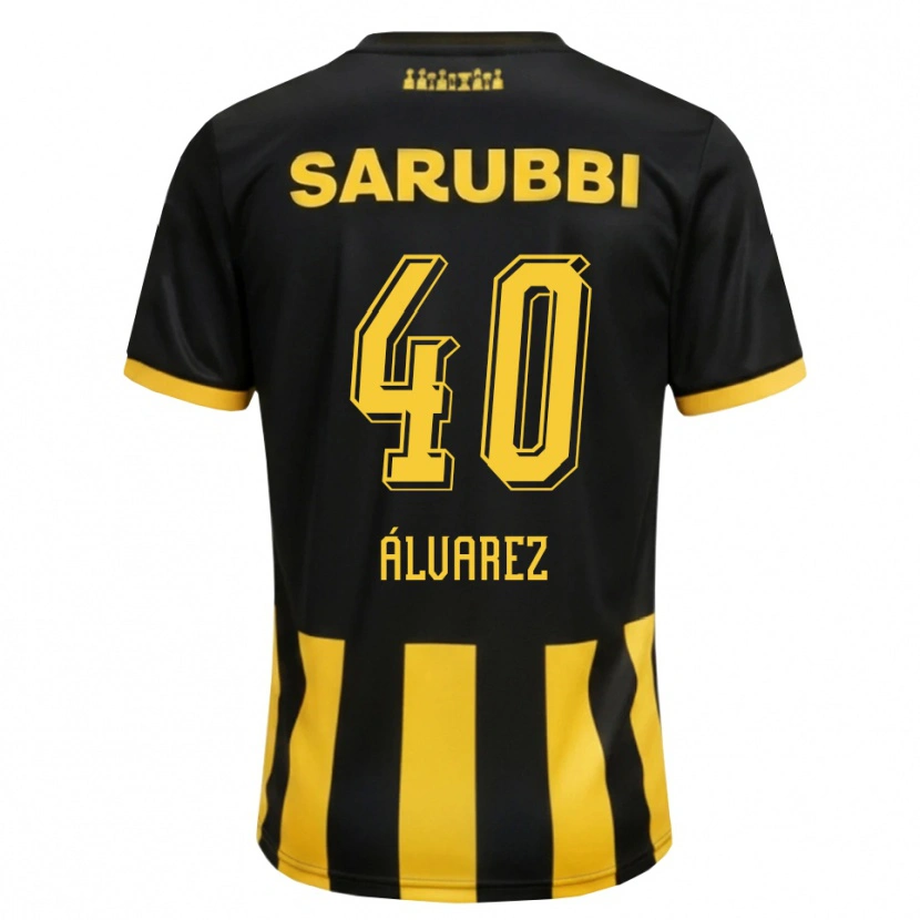 Danxen Kinder Brandon Álvarez #40 Schwarz Gelb Heimtrikot Trikot 2026/27 T-Shirt