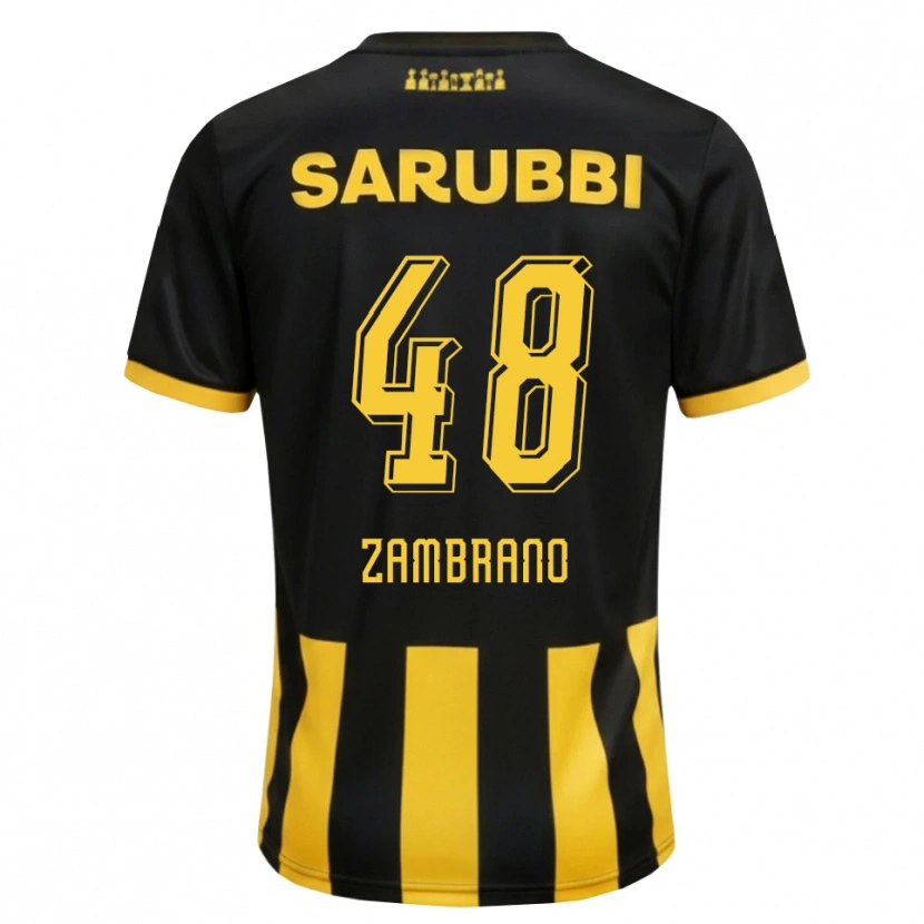 Danxen Kinder Carlos Zambrano #48 Schwarz Gelb Heimtrikot Trikot 2026/27 T-Shirt