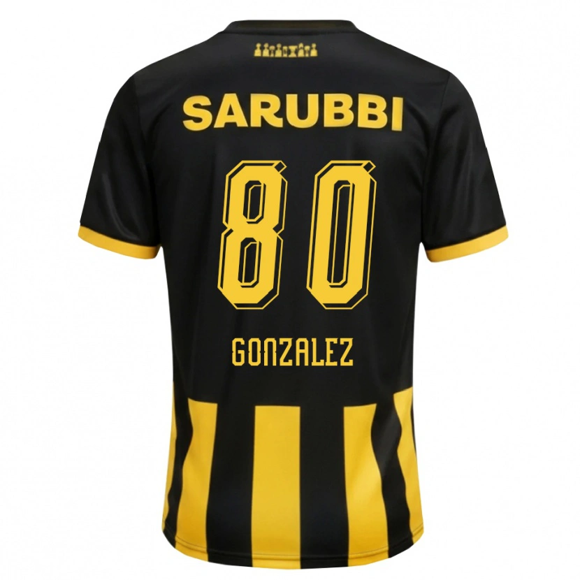 Danxen Kinder Franco González #80 Schwarz Gelb Heimtrikot Trikot 2026/27 T-Shirt