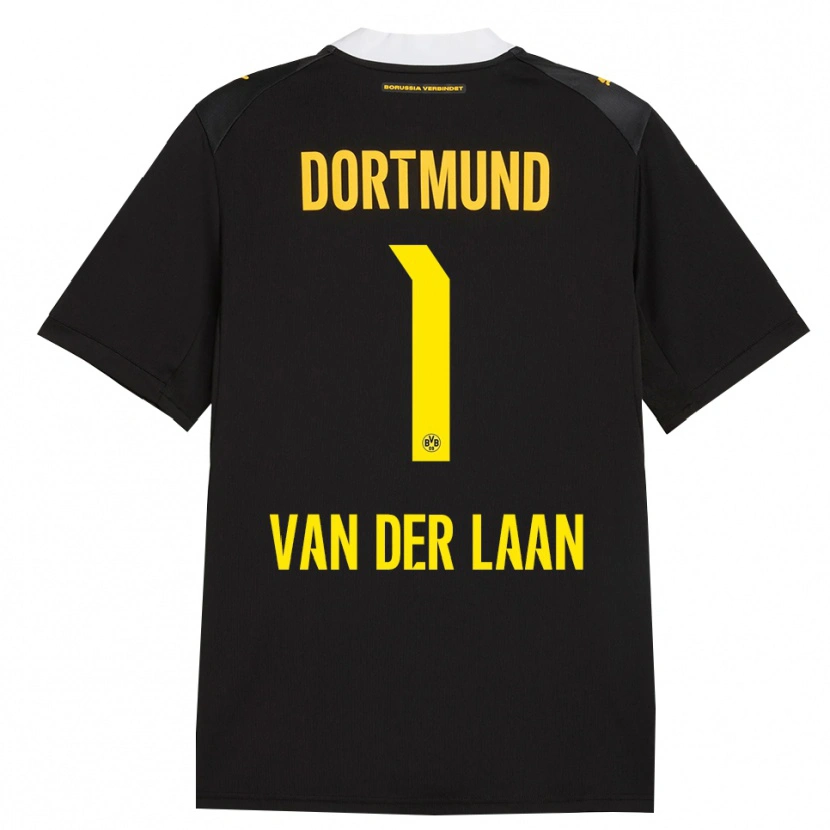 Danxen Kinder Laura Van Der Laan #1 Schwarz Rot Gelb Auswärtstrikot Trikot 2026/27 T-Shirt