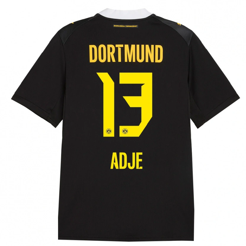 Danxen Kinder Miguel Adje #13 Schwarz Rot Gelb Auswärtstrikot Trikot 2026/27 T-Shirt