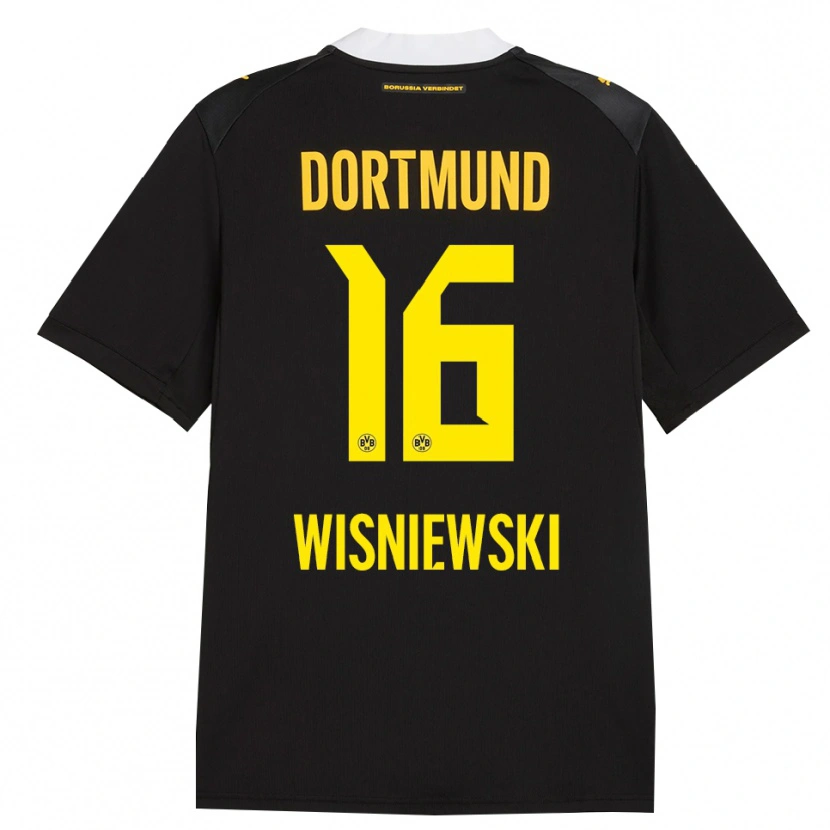 Danxen Kinder Lucy Wisniewski #16 Schwarz Rot Gelb Auswärtstrikot Trikot 2026/27 T-Shirt