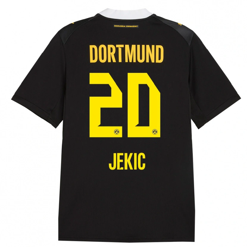 Danxen Kinder Nikola Jekic #20 Schwarz Rot Gelb Auswärtstrikot Trikot 2026/27 T-Shirt