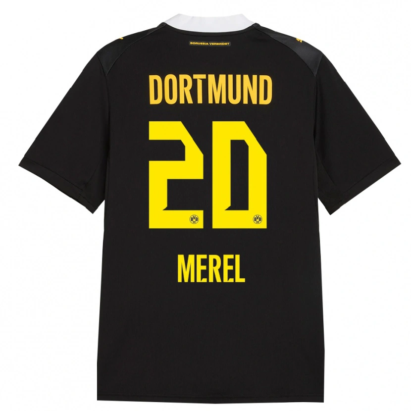 Danxen Kinder Freriks Merel #20 Schwarz Rot Gelb Auswärtstrikot Trikot 2026/27 T-Shirt