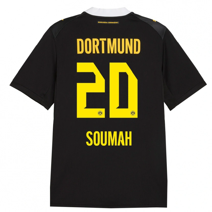 Danxen Kinder Moussa Soumah #20 Schwarz Rot Gelb Auswärtstrikot Trikot 2026/27 T-Shirt
