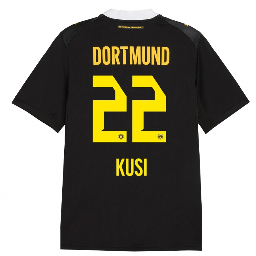 Danxen Kinder Jayden Kusi #22 Schwarz Rot Gelb Auswärtstrikot Trikot 2026/27 T-Shirt