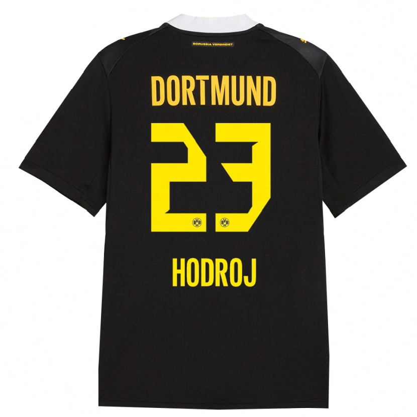 Danxen Kinder Malik Hodroj #23 Schwarz Rot Gelb Auswärtstrikot Trikot 2026/27 T-Shirt