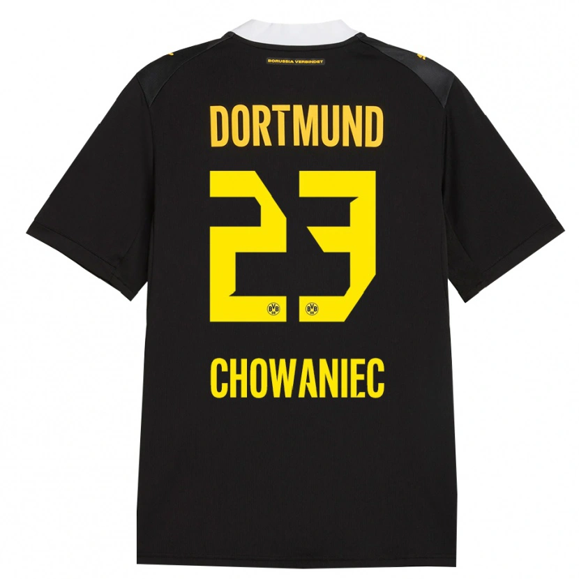 Danxen Kinder Jonas Chowaniec #23 Schwarz Rot Gelb Auswärtstrikot Trikot 2026/27 T-Shirt