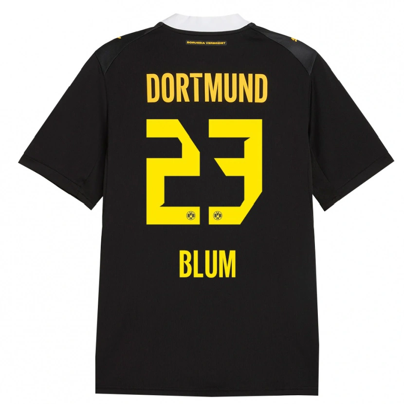 Danxen Kinder Caroline Blum #23 Schwarz Rot Gelb Auswärtstrikot Trikot 2026/27 T-Shirt