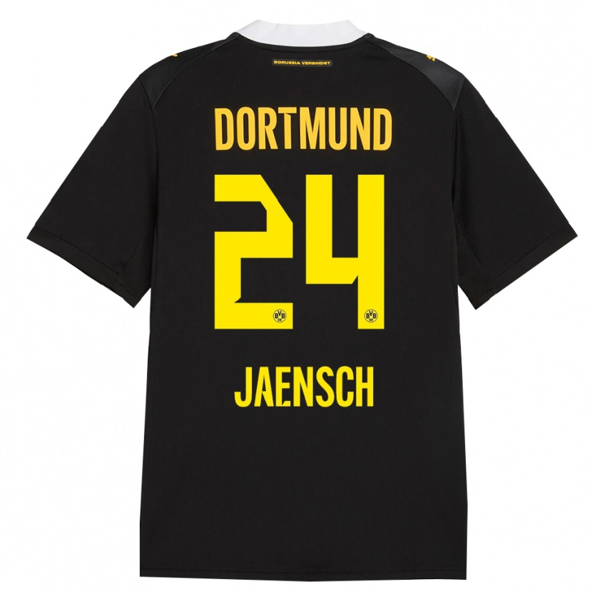 Danxen Kinder Johann Jaensch #24 Schwarz Rot Gelb Auswärtstrikot Trikot 2026/27 T-Shirt