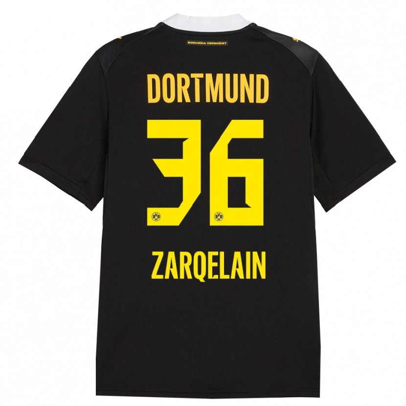 Danxen Kinder Fadi Zarqelain #36 Schwarz Rot Gelb Auswärtstrikot Trikot 2026/27 T-Shirt