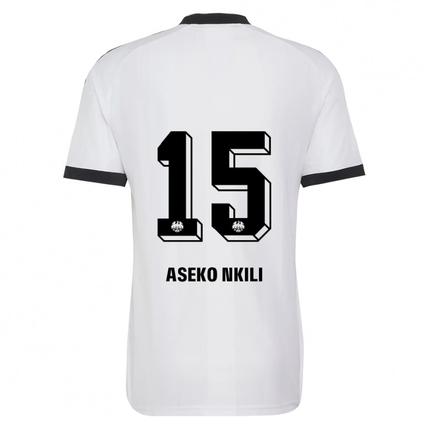 Danxen Kinder Noël Aséko #15 Schwarz Weiß Auswärtstrikot Trikot 2026/27 T-Shirt