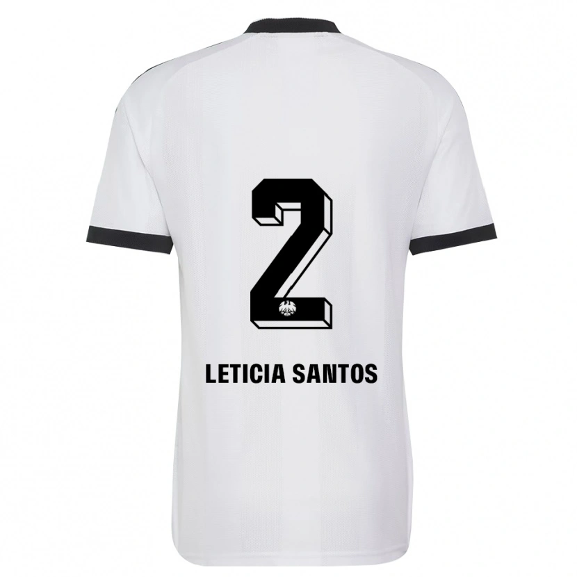 Danxen Kinder Letícia Santos De Oliveira #2 Schwarz Weiß Auswärtstrikot Trikot 2026/27 T-Shirt