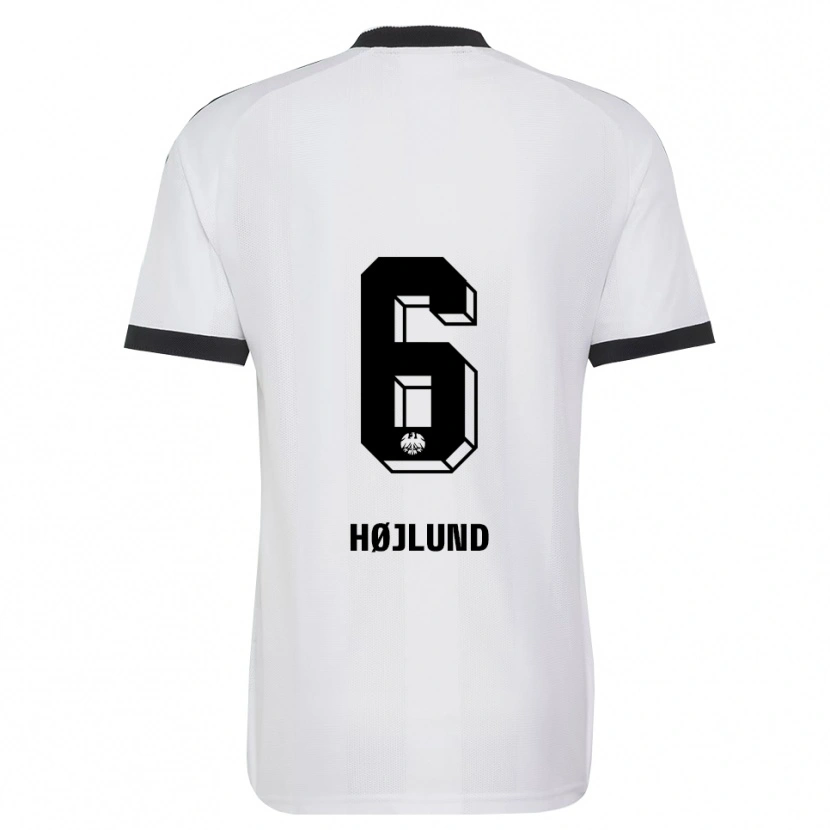 Danxen Kinder Oscar Højlund #6 Schwarz Weiß Auswärtstrikot Trikot 2026/27 T-Shirt