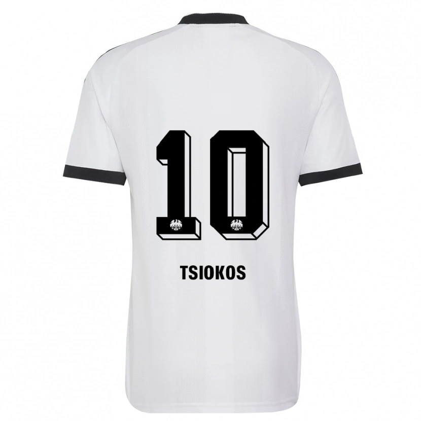 Danxen Kinder Leonidas Ilias Tsiokos #10 Schwarz Weiß Auswärtstrikot Trikot 2026/27 T-Shirt