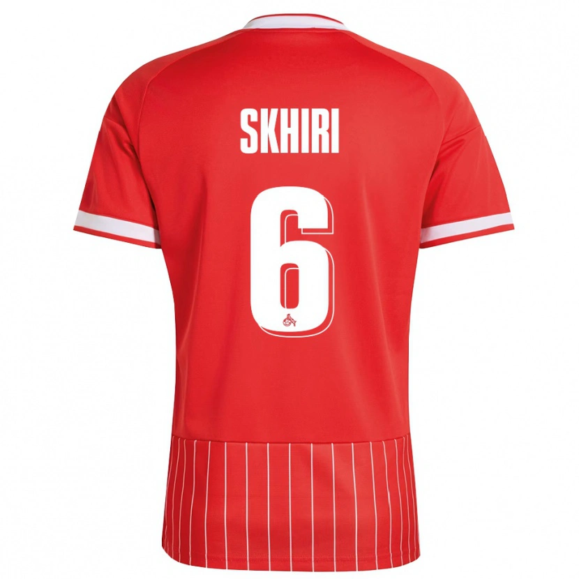 Danxen Kinder Ellyes Skhiri #6 Rot Weiß Grün Auswärtstrikot Trikot 2026/27 T-Shirt