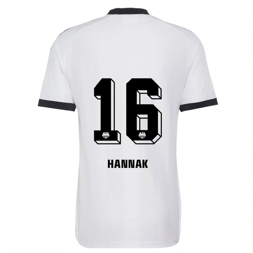 Danxen Kinder Tim Hannak #16 Schwarz Weiß Auswärtstrikot Trikot 2026/27 T-Shirt