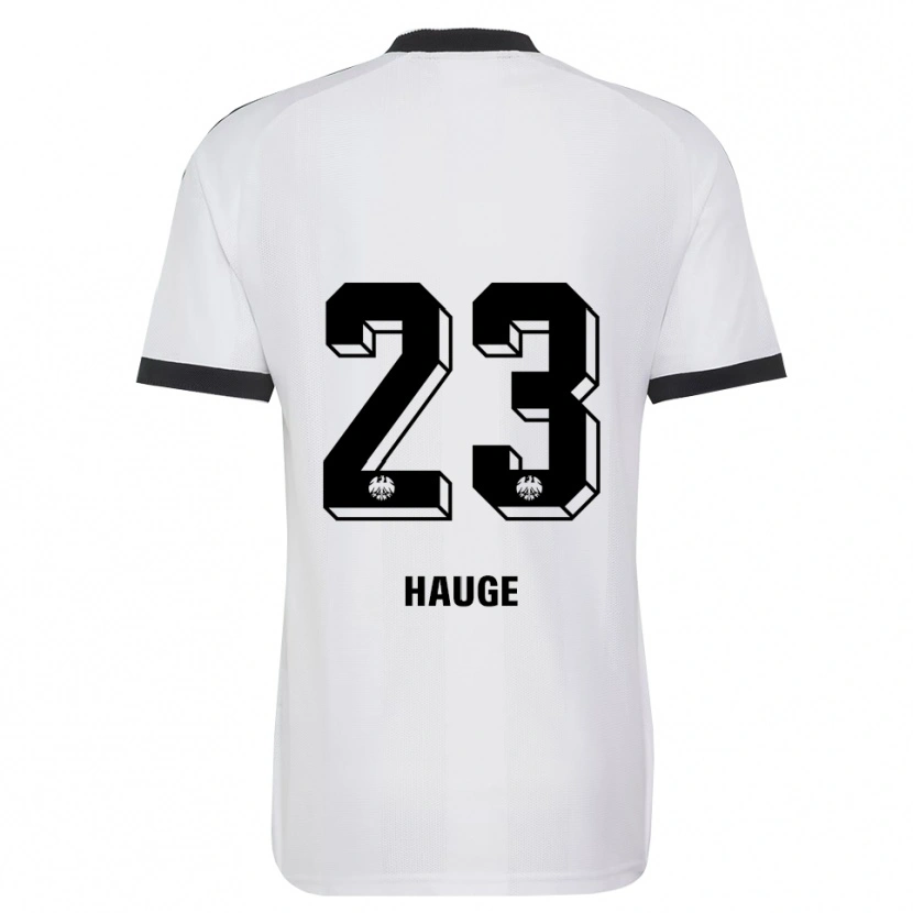 Danxen Kinder Jens Petter Hauge #23 Schwarz Weiß Auswärtstrikot Trikot 2026/27 T-Shirt