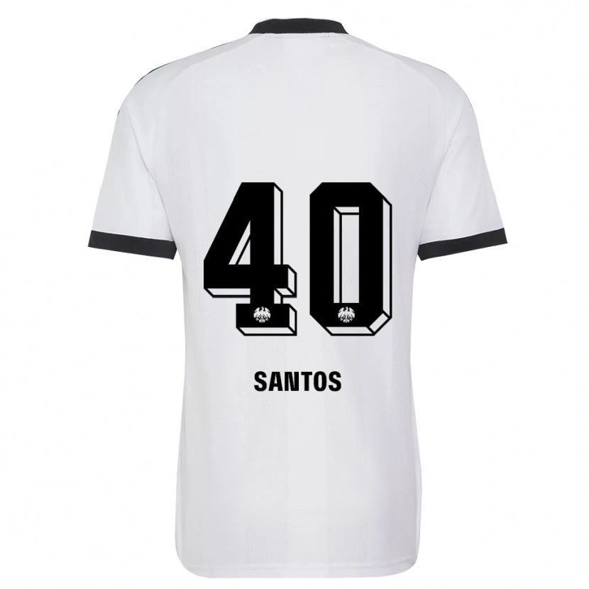 Danxen Kinder Kauã Santos #40 Schwarz Weiß Auswärtstrikot Trikot 2026/27 T-Shirt