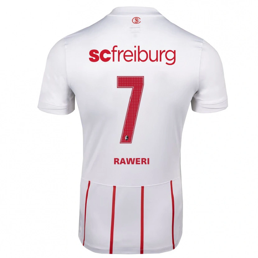 Danxen Kinder Krish Raweri #7 Weiß Rot Gelb Auswärtstrikot Trikot 2026/27 T-Shirt