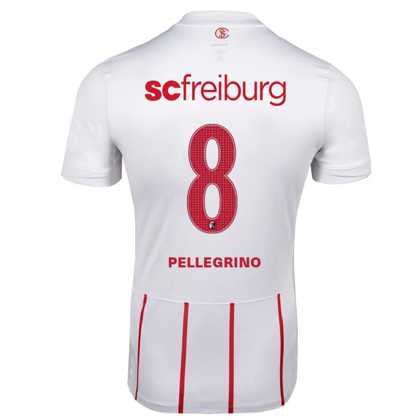 Danxen Kinder Gabriel Pellegrino #8 Weiß Rot Gelb Auswärtstrikot Trikot 2026/27 T-Shirt
