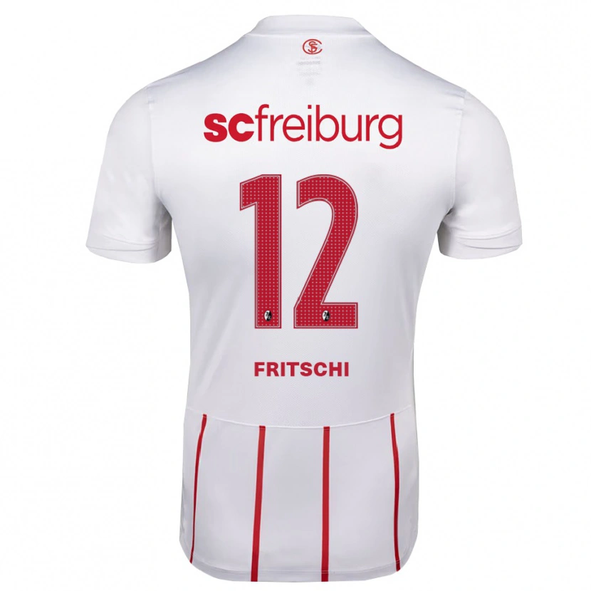 Danxen Kinder Emilio Fritschi #12 Weiß Rot Gelb Auswärtstrikot Trikot 2026/27 T-Shirt